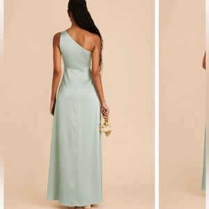 Sage Green Matte Satin Bridesmaid Dress